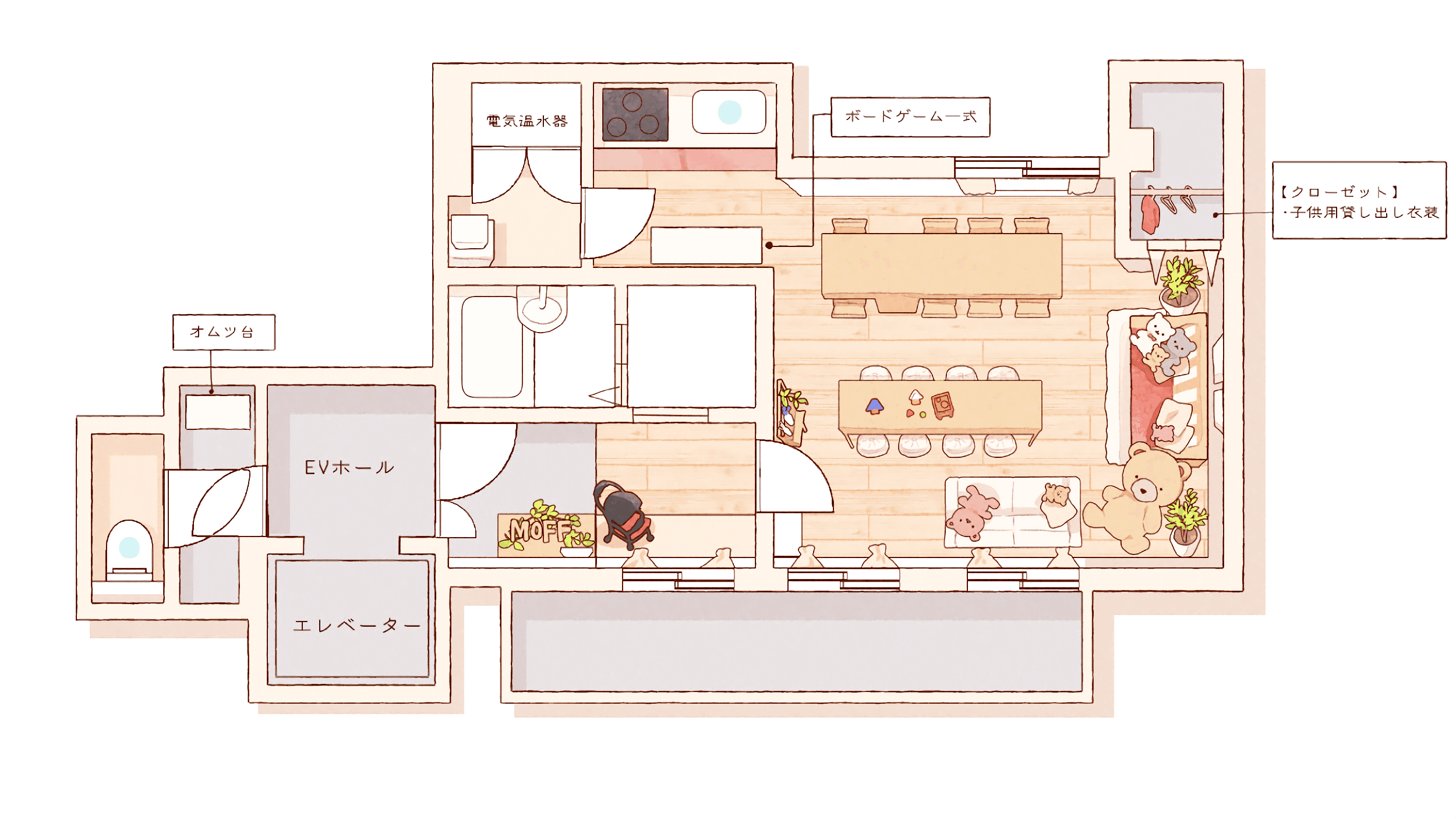 Moff Room 天神橋筋六丁目店の新しい間取り図