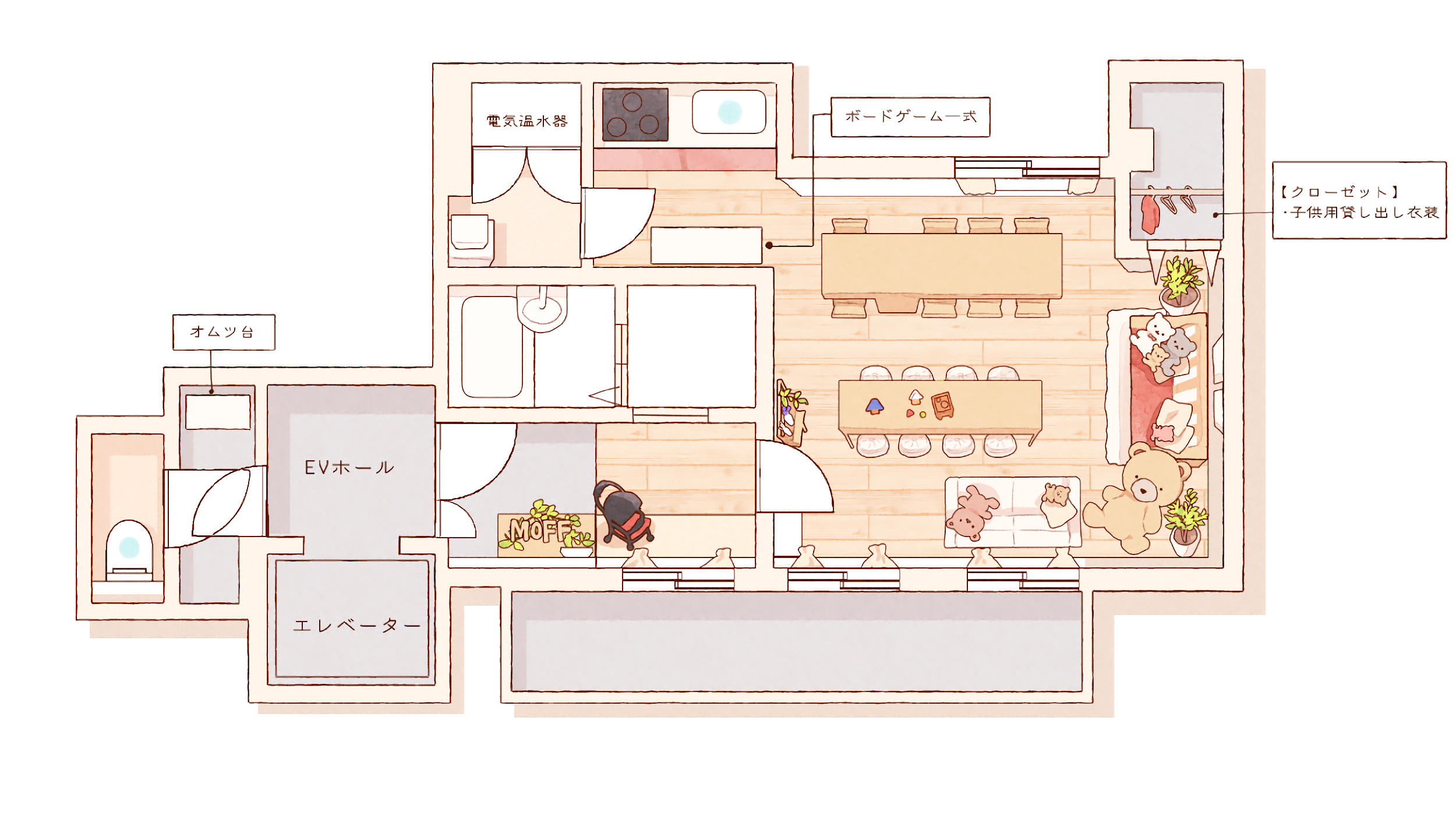Moff Room 天神橋筋六丁目店の新しい間取り図